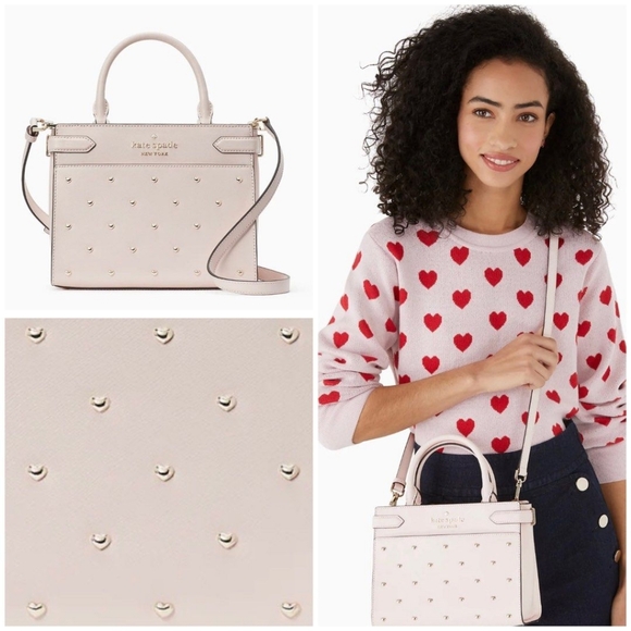 Kate Spade Hearts Stud Satchel (RARE, PRICE FIRM) - Picture 8 of 9